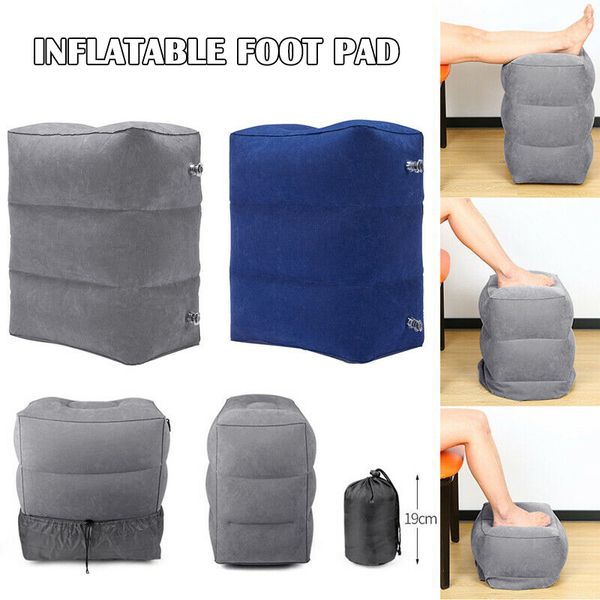 

inflatable foot rest pillow adjustable height cushions office kids flight sleeping footrest resting pillow on airplane car bus