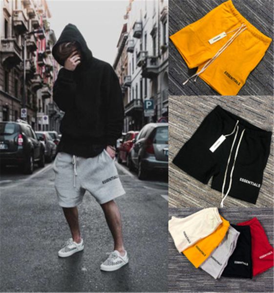

fog fear of god shorts high street essentials double-line loose casual sports shorts ins male, Black