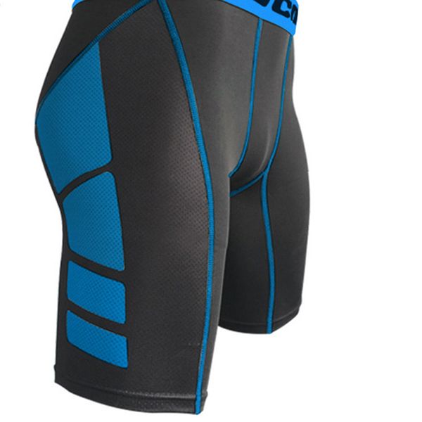 

compression shorts men gym shorts compression underwear running short sport training quick-drying bottoms, White;red