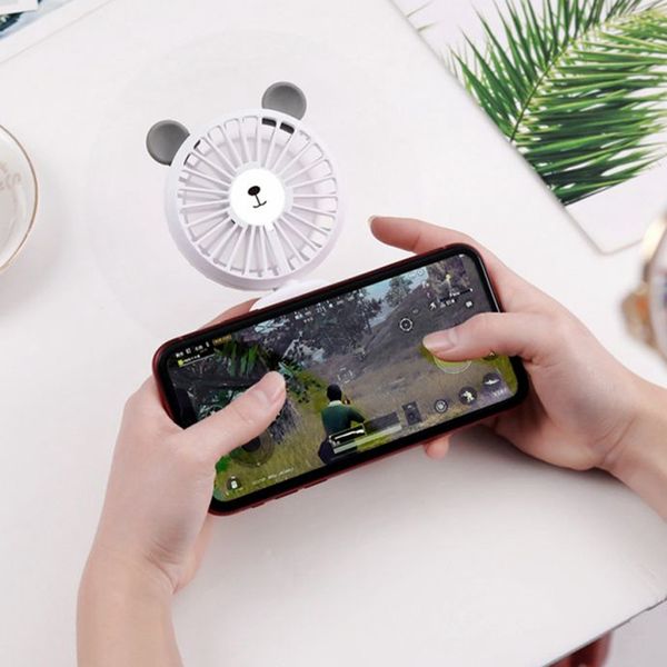 

usb portable mini rechargeable handheld fan silicone suction cup can be used for mobile phone bracket fan