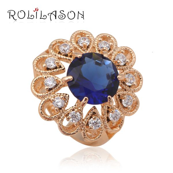 

wonderful gifts for lover fine jewelry gold tone deep blue crystal zircon fashion jewelry rings size #6#7#8#9#10 jr2015, Golden;silver