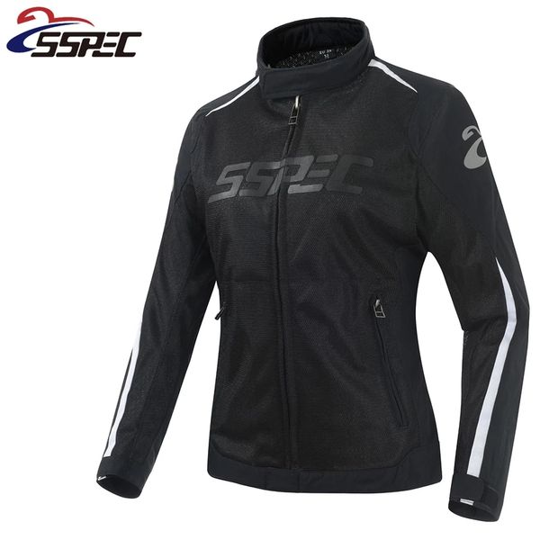 

women motocross jacket spring summer motorcycle jacket breathable mesh riding moto protective clothing with black