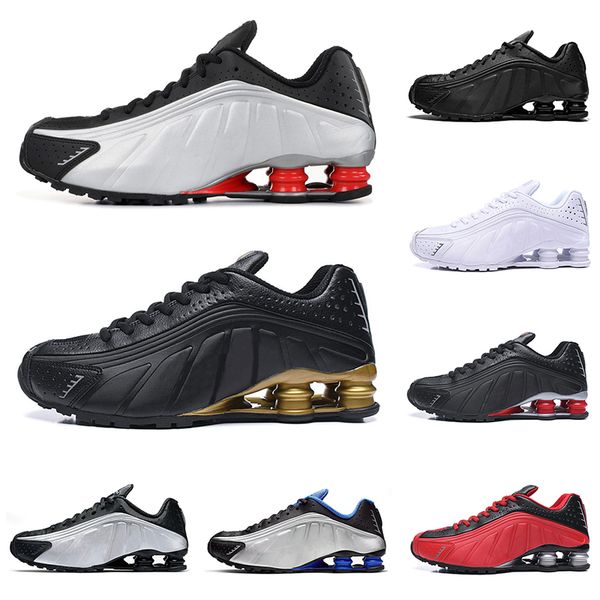 

2019 New Running Shoes Metallic Color DELIVER SHOX R4 Chaussures OZ NZ 301 Sports Sneakers RACER BLUE Increased Cushion Zapatillas 40-46
