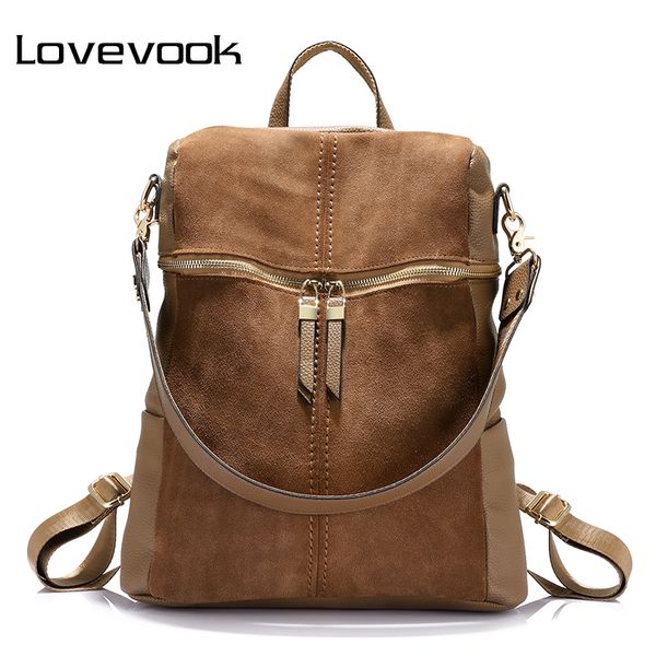 

lovevook backpack for women genuine leather school bags for teenage girls backpack female shoulder bags women 2019