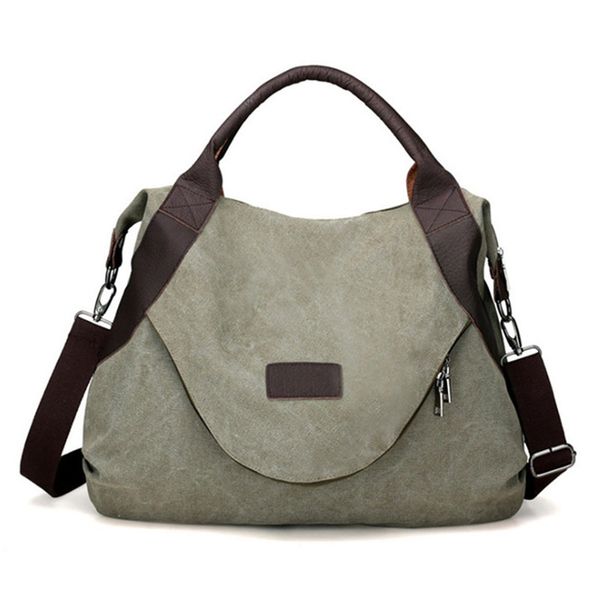 

women's hand shoulder bag messenger bag casual fashion college wind canvas material multi-function large capacity design