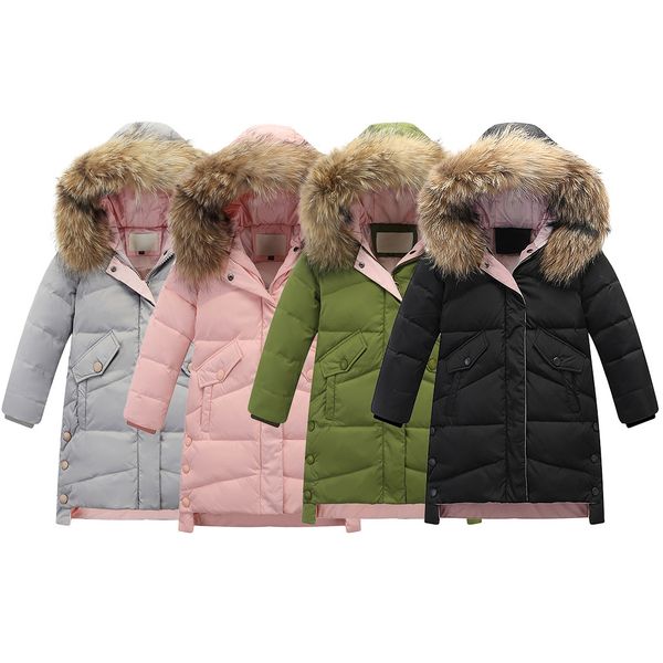 

muqgew kids girls 2019 new winter coat faux fur hooded parka down comfy coat puffer jacket padded overcoat jaquetas infantil, Blue;gray