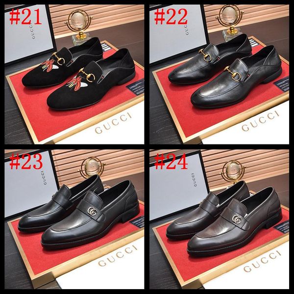 

18ss 38-45 fashion leather shoes men dress shoe pointed oxfords shoes for men lace up designers luxury men formal shoes yetc6, Black