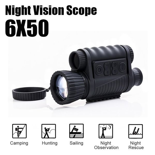 Night Wg650 Vision Monocular 6x50 Night Hunting Scope Mirino Nv Optical Night Sight Nave libera