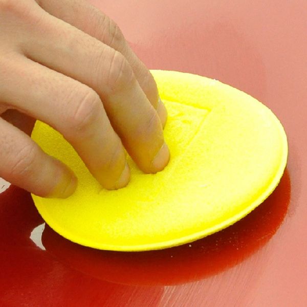 

12pcs/lot car vehicle wax polish foam sponge hand soft wax yellow sponge pad buffer detailing care wash clean towel