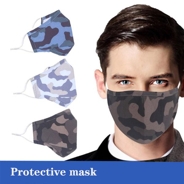 

designer face mask kid camouflage mask filter european and american fashion anti smog pm2.5 navy blue summer cotton mask amazon