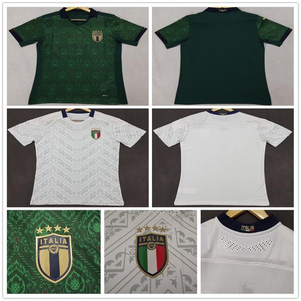 

player version 2020 italy renaissance away third soccer jerseys verratti jorginho insigne bernardeschi custom 19 20 italia football shirt, Black;yellow