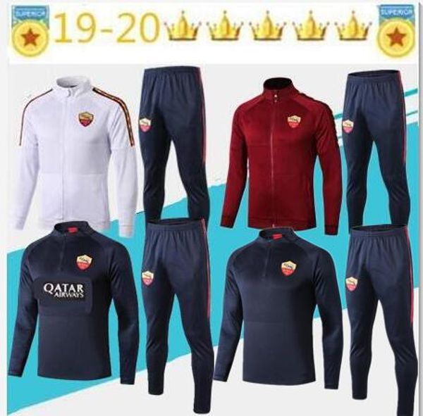 

2019 roma jacket tracksuit survetement chaqueta de fútebol 19 20rome football jacket sportswear training training suit size s-2xl, Black;yellow