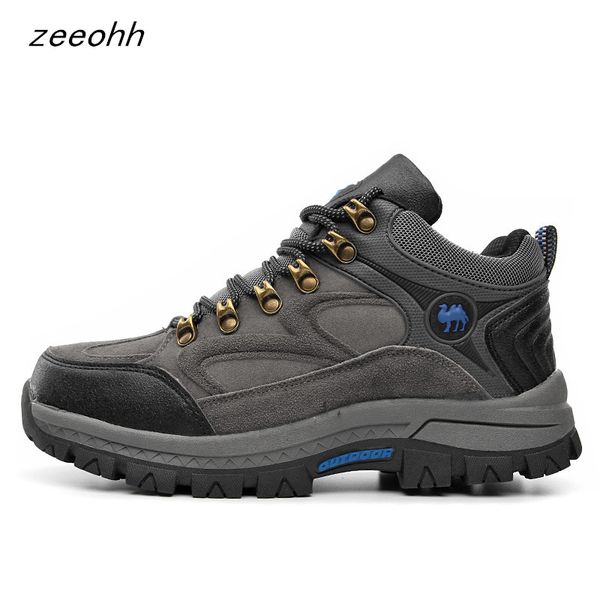 

winter boots super warm ankle boot plus velvet thick cotton footwear outdoor large size men shoes bota masculina, Black