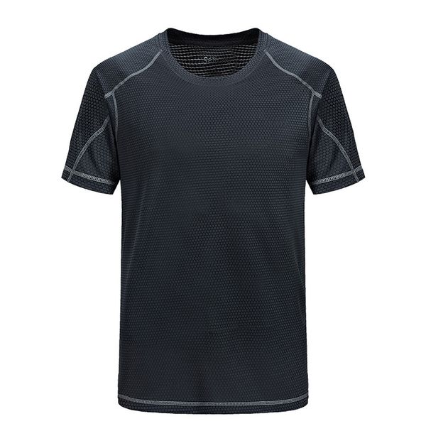 

sports men's clothing running fitness men's summer casual o-neck t-shirt fitness sport fast-dry breathable blouse outdoor, Black;red