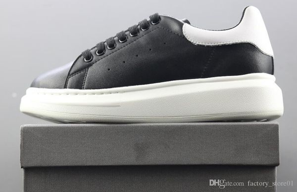 

2019 fashion designer casual shoes women mens daily lifestyle skateboarding shoe luxury trendy platform walking trainers all black leather