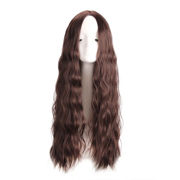 26inch longo encaracolado Colored Hair Wigs calor perucas sintéticas resistentes para Black White Mulheres Natural Feminino cabelo Pieces peruca dianteira do laço