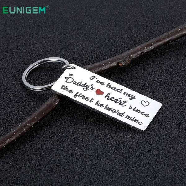 

day gift keychain for dad father birthday gift from daughter son valentine thanksgiving day jewelry to new dad, Silver