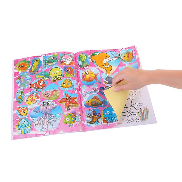 

baby drawing book kids diy crafts toy baby educational painting coloring drawing toys with stickers