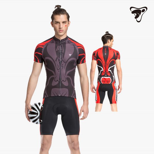 

быстрая сушка и дышащая велоспорт костюм для мужчин динамический single mountain bike дорожного велосипеда с коротким рукавом летний костюм, Black;blue