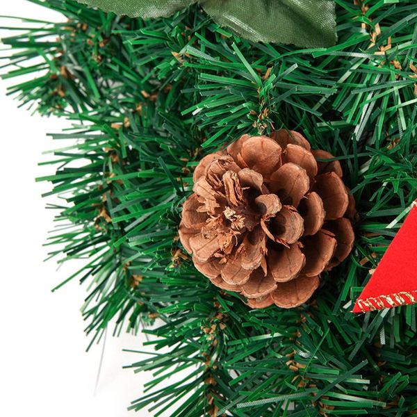 

2.7m christmas garland ireplace stairs gold baubles flowers xmas tree decor 634e