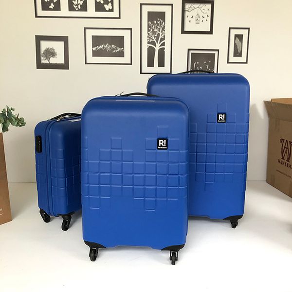 

новые горячие чемодан для переноски дополнений женщин путешествовать spinner качению багаж на колесах 20/24/28 дюймов кабины тележки коробки