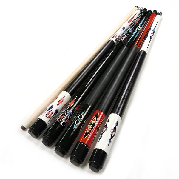 

2018 new design 13mm billiards pool cues 1/2 center joint maple cue sticks billiards accessories china
