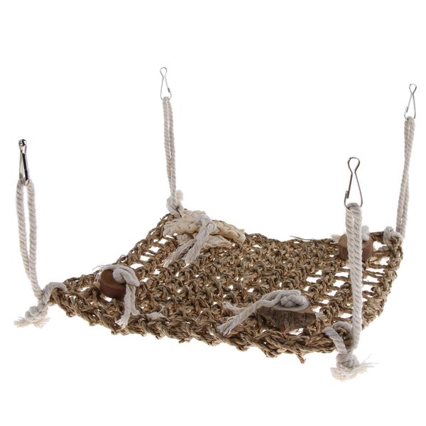 

bird parrot parakeet budgie cockatiel cage grass hammock swing hanging bite chew toy 30x30cm