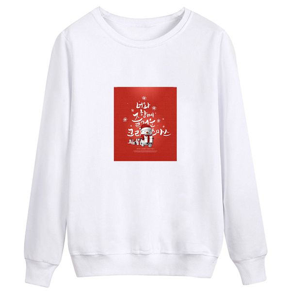 

white printed hoodie sweatshirts fleece christmas style men hoodies autumn winter hooded streetwear fashion sportswear, Black