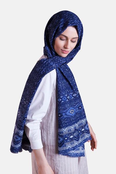 

akel emp cotton 001-363 v46 90*200 women kerchief 324 001 363 v46, Blue;gray