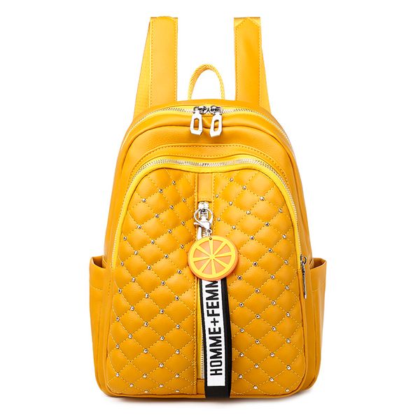 

2020 new ladies leather rivet backpack fashion female backpack ladies travel casual student female