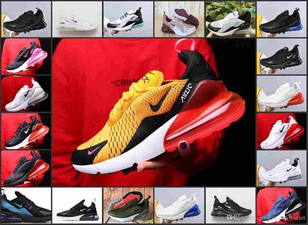 

2019 new vapors 270 running men shoes olive bruce lee rainbow tn 27c triple airs university splashing ink maxes 270s woman sneakers, Black