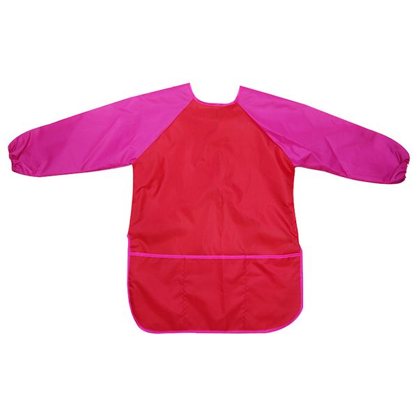 

kids long sleeve apron drawing painting waterproof smock bib art craft 4 colors