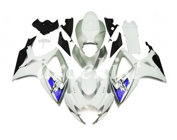 

4 подарков нового abs мотоциклы обтекатели комплекты fit for suzuki gsx-r600 gsx-r750 k6 2006 2007 06 07 кузовостроения комплекта белого сер