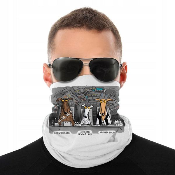 

hound solo scarves half face mask halloween mask greyhound lurcher dog tubular bandana versatility headband cycling camping, Blue;gray