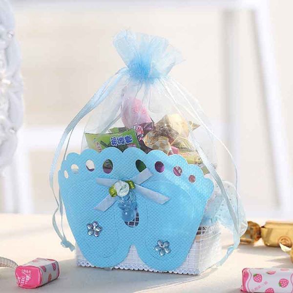 

baby shower party favor boxes pink blue color candy box for boys girls