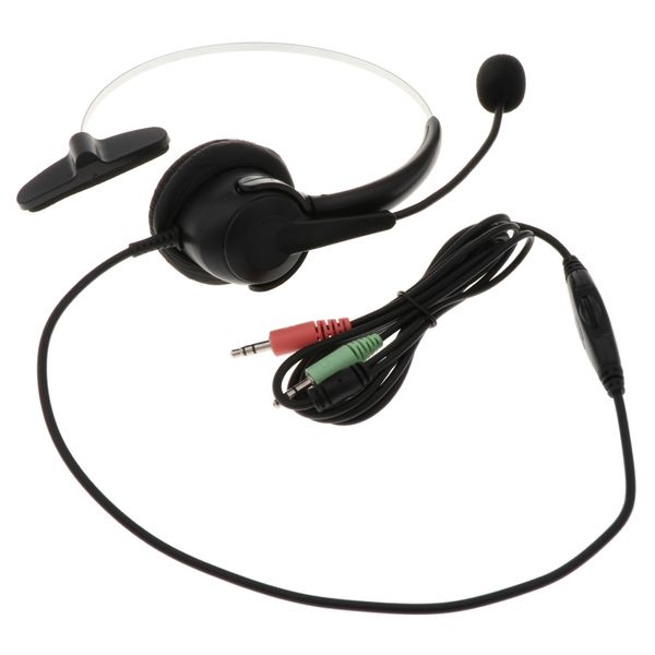 

call center office hands-headset 3.5mm headphone monaural microphone