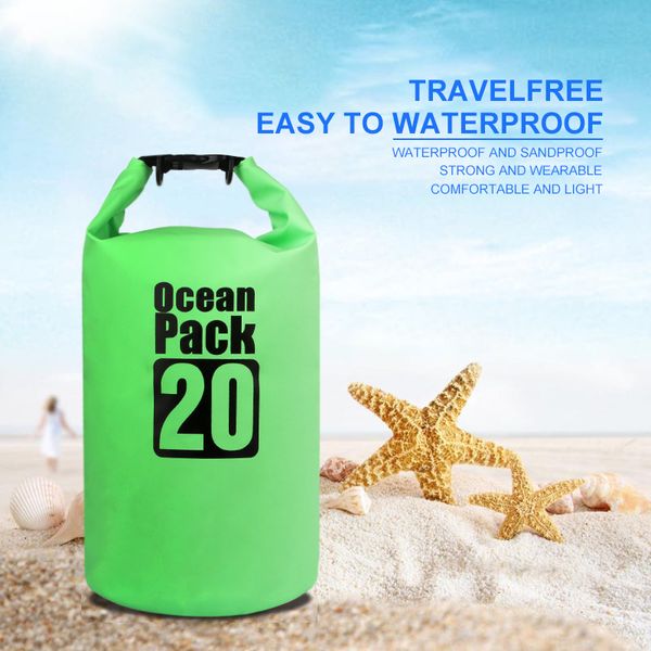 

waterproof dry bag outdoor pvc sack pouch boating storage rafting sports kayaking canoeing swimming bag travel kits 5l/10l/20l