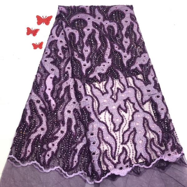 

african lace fabric 2019 lace french fabric embroidery nigerian sheer g0078, Pink;blue