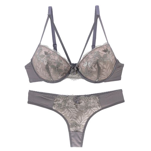 

lace small breast push up bra and thong string sets lace elegant fashion yong girls underwear intimates bra and panty sets, Red;black