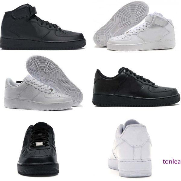 

2020 running shoes one 1 classical mid 07 all triple white white black low high airforces 1 men women sport sneakers trainers sneakers 5-11