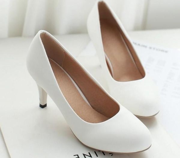 

2019 women's shoes in spring and autumn with new style high heel fine heel round head @102, Black