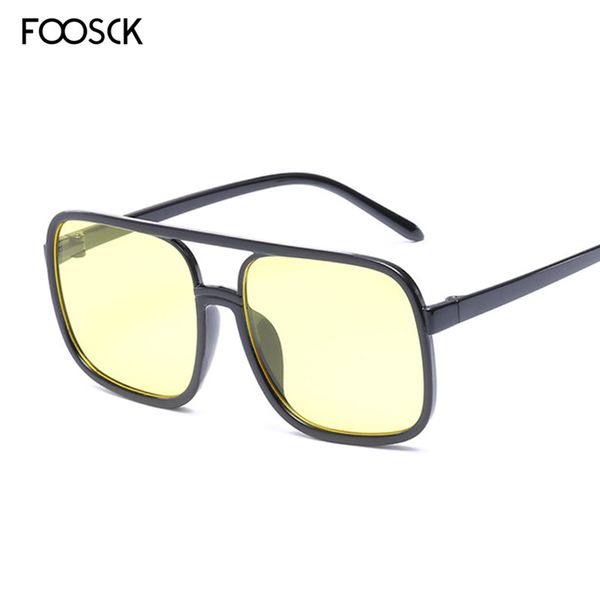 

foosck retro frame brand square sunglasses women man/women sun glasses classic vintage e, White;black