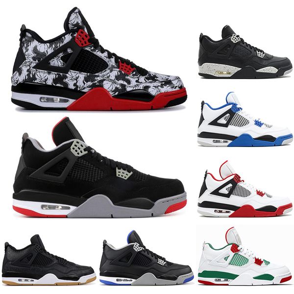 

with socks air jordan retro 4 4s basketball shoes bred royalty tattoo black cat alternat sports sneakers shoes
