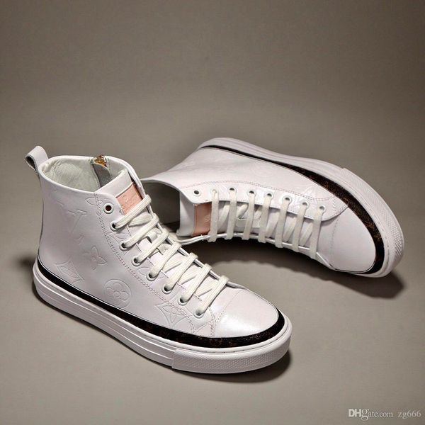 

12new limited edition french series high-end men's casual shoes, men's boots fashion sports shoes, original shoebox delivery 38-44, Black