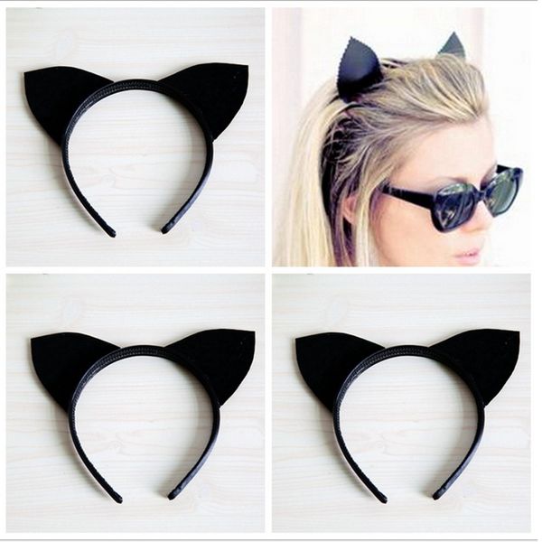 

new fashion 1pcs cute black cat ears headband party holiday party hoop beauty hair styling tools hair bands headwear, Brown