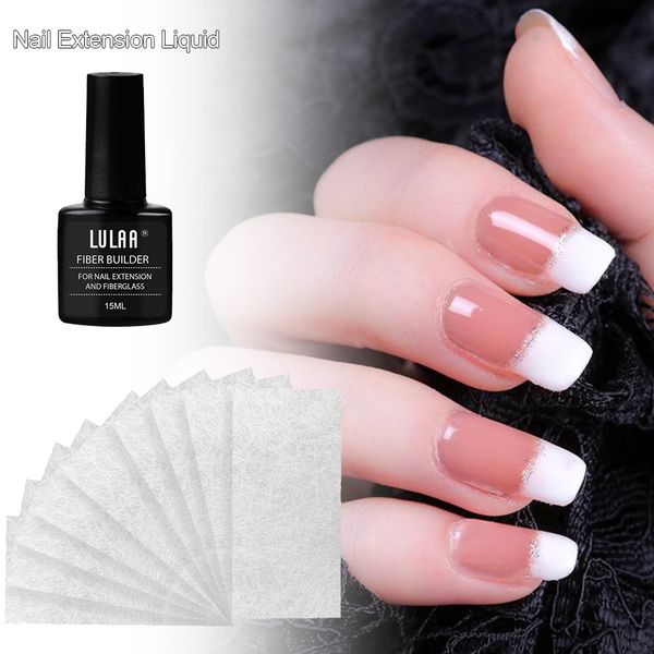 

nail extension glue fiber sheet set fiber paperless reinforcement extended enhancement fluid