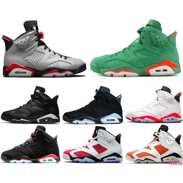 

new 6s basketball shoes foam classic 6 unc 6 reflective black orange chrome men sport blue red oreo black cat 41-47