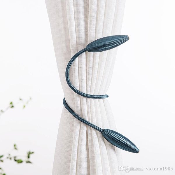 2019 Wholesale Pair Curtain Tiebacks Plush Alloy Hanging Belts