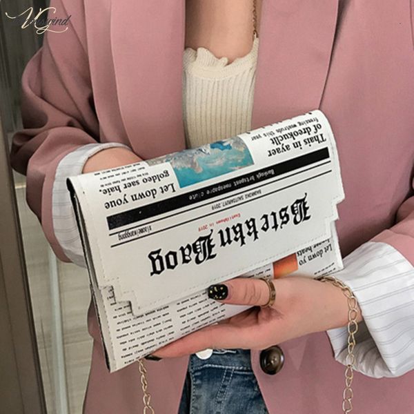 

newspaper envelope shoulder bag pu womens letter bag fashion hand held horizontal clutch bag 2020 crossbody bags for women