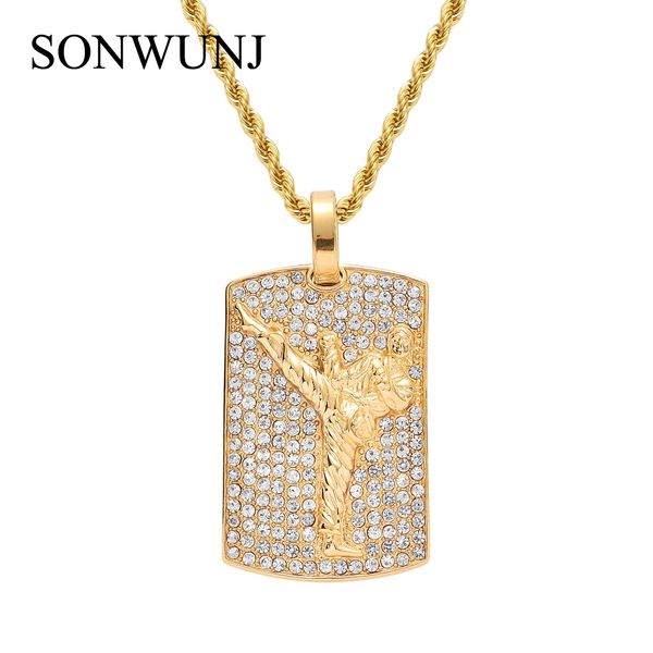 

Нержавеющая Сталь KONGFU Подвеска Хип-Хоп Ожерелье Для Мужчин И Женщин 24 дюймов Цепи